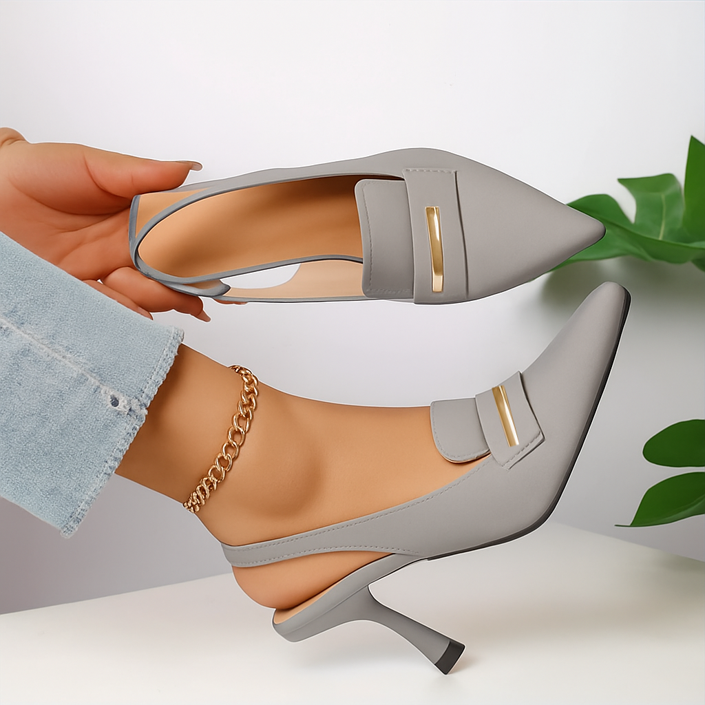👠 Modernos zapatos stilettos slingback. horma ergonómica para máxima comodidad. Estilo y confort con sofisticación de la moda francesa.