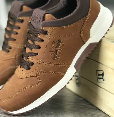 Calzado  deportivo Masculino de Cuero industrial. Confortable suela expanso liviana. resistentes cordones planos. el sello de marca grabado, garantiza calidad.