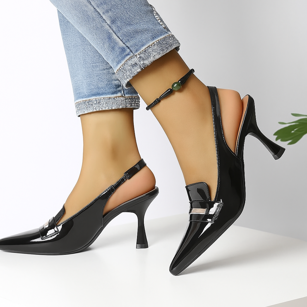 👠 Modernos zapatos stilettos slingback. horma ergonómica para máxima comodidad. Estilo y confort con sofisticación de la moda francesa.
