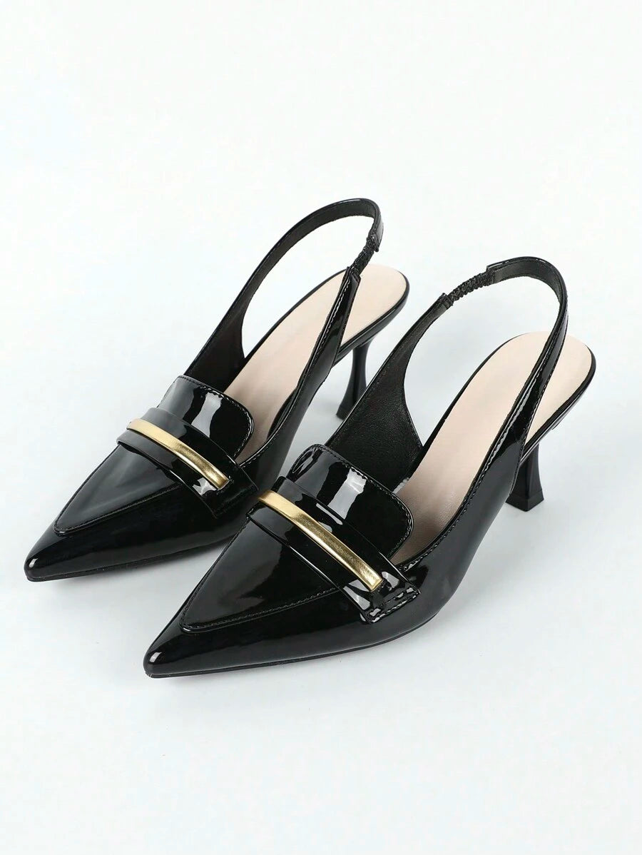 👠 Modernos zapatos stilettos slingback. horma ergonómica para máxima comodidad. Estilo y confort con sofisticación de la moda francesa.