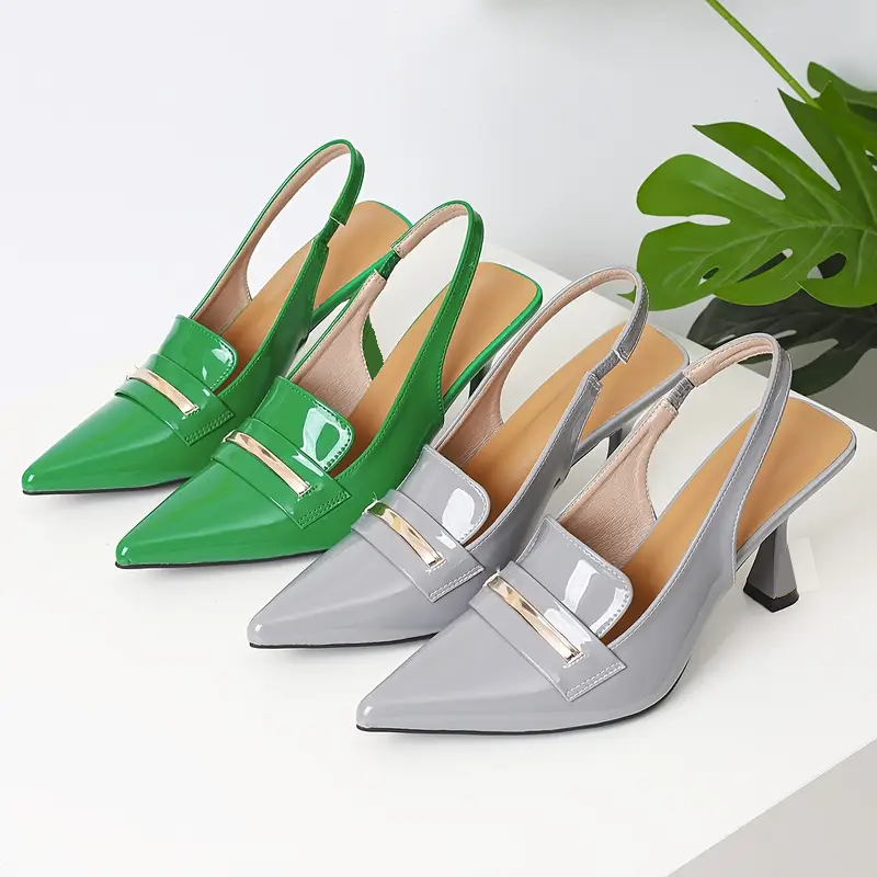 👠 Modernos zapatos stilettos slingback. horma ergonómica para máxima comodidad. Estilo y confort con sofisticación de la moda francesa.